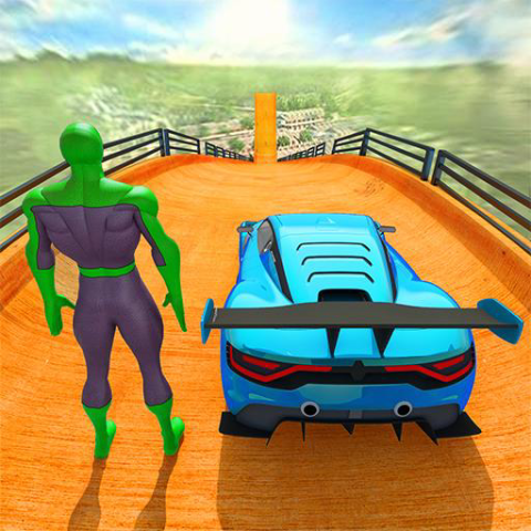 Can you be a superhero in a car racing game?